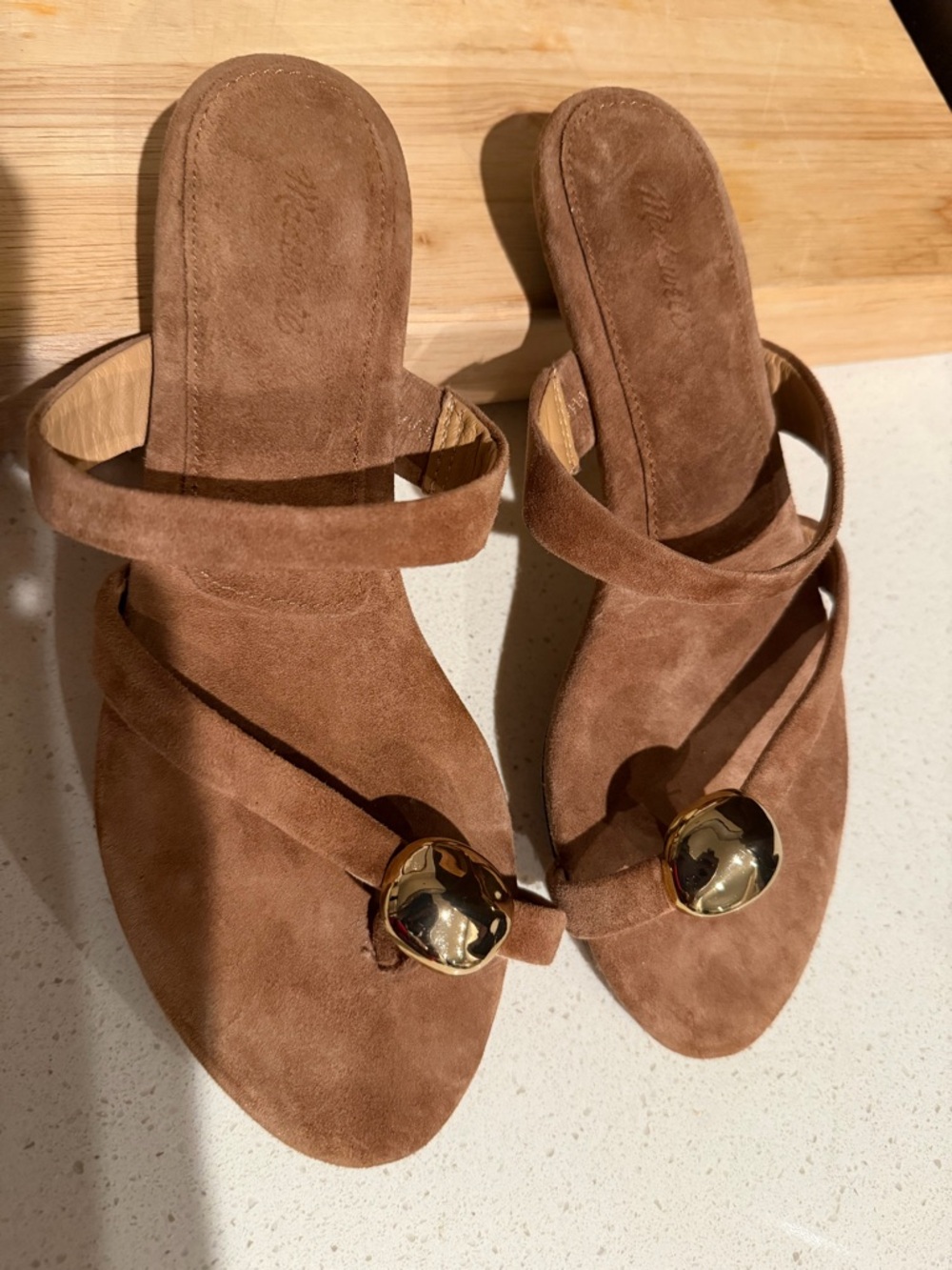 Madewell The Mila Organic Hardware Thong Slide Sandal Size 7 retail $120 - Picture 6 of 12